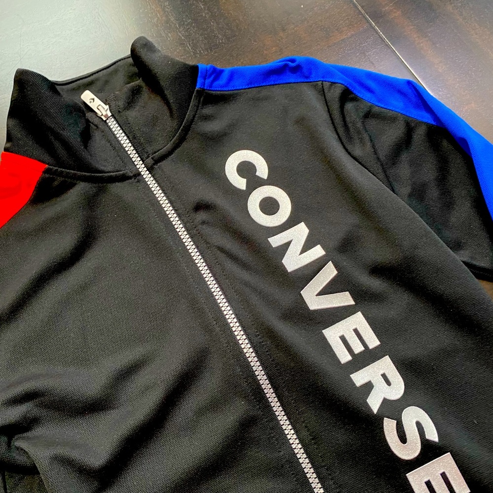 BOYS BLACK LOGO ZIP-UP TRACK JACKET SIZE - Picture 5 of 10